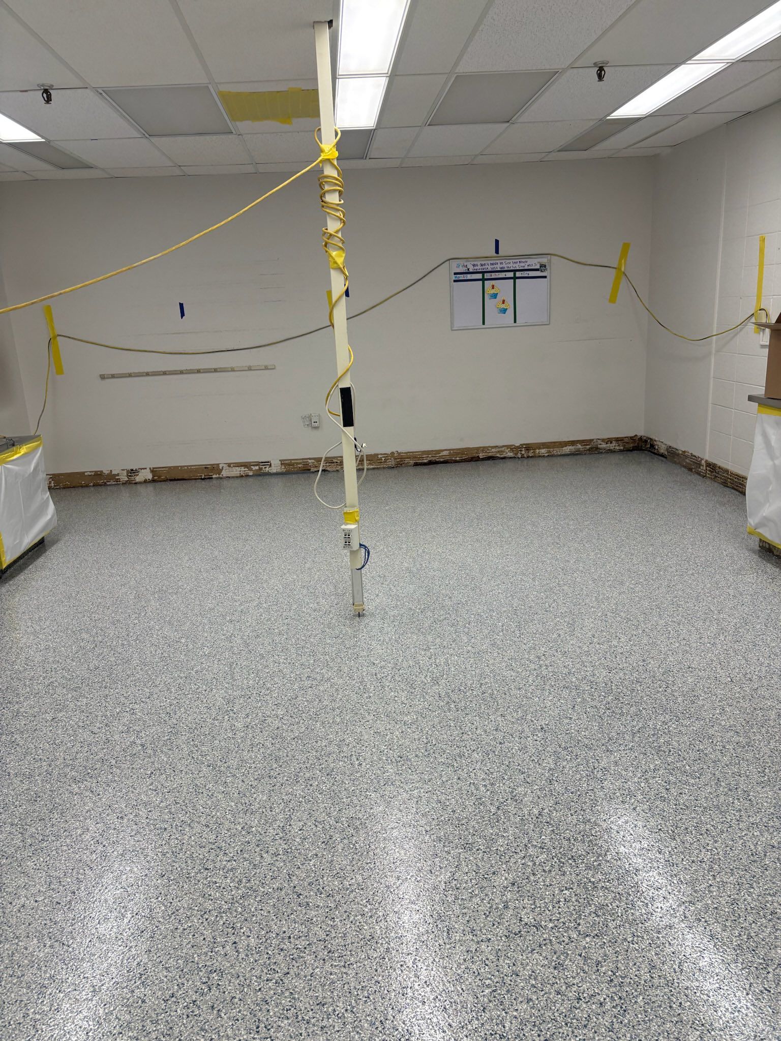 Urethane cement floor system installed in a commercial space in Erie, PA