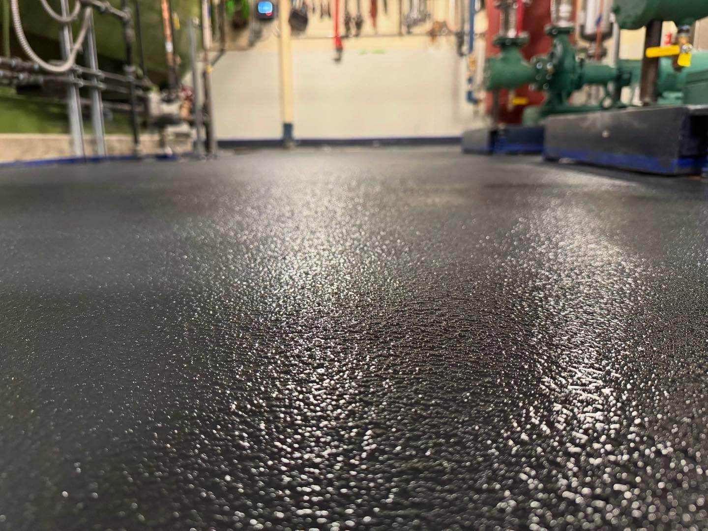 Urethane cement boiler room floor coating closeup by 814 Epoxy Erie PA