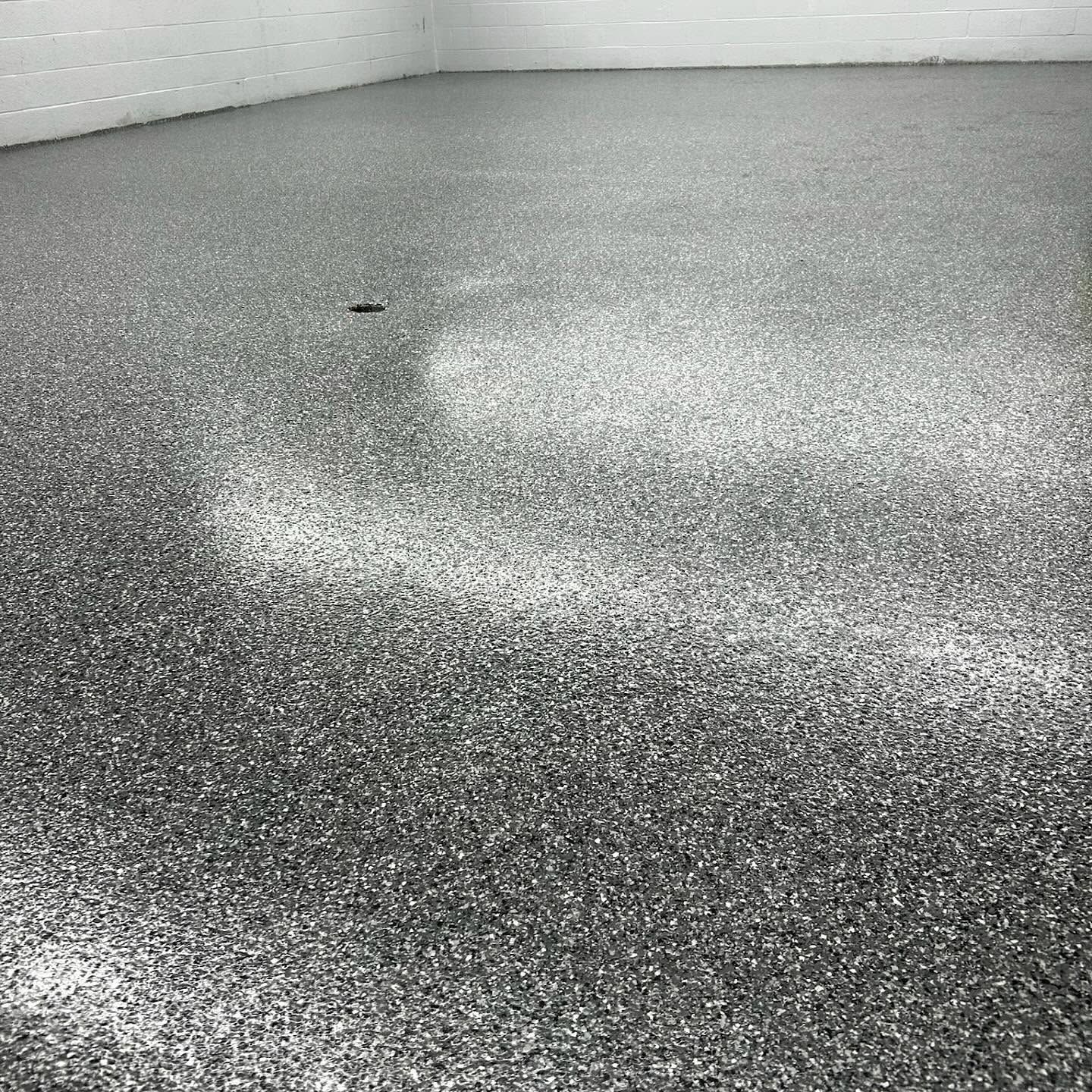 Wombat color flake floor by 814 Epoxy and More in Erie, PA