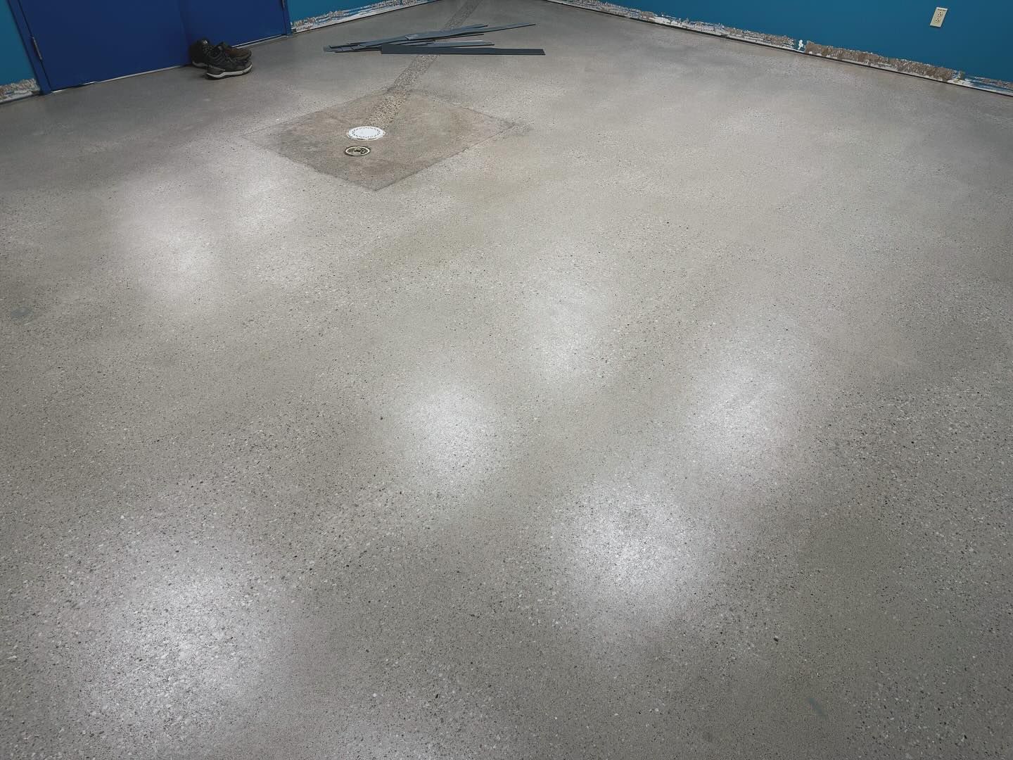 Industrial grind and seal concrete floor closeup Erie PA 814 Epoxy