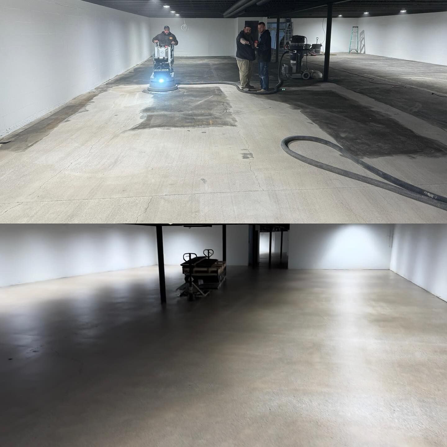 Grind and seal concrete floor installation project gallery Erie PA 814 Epoxy
