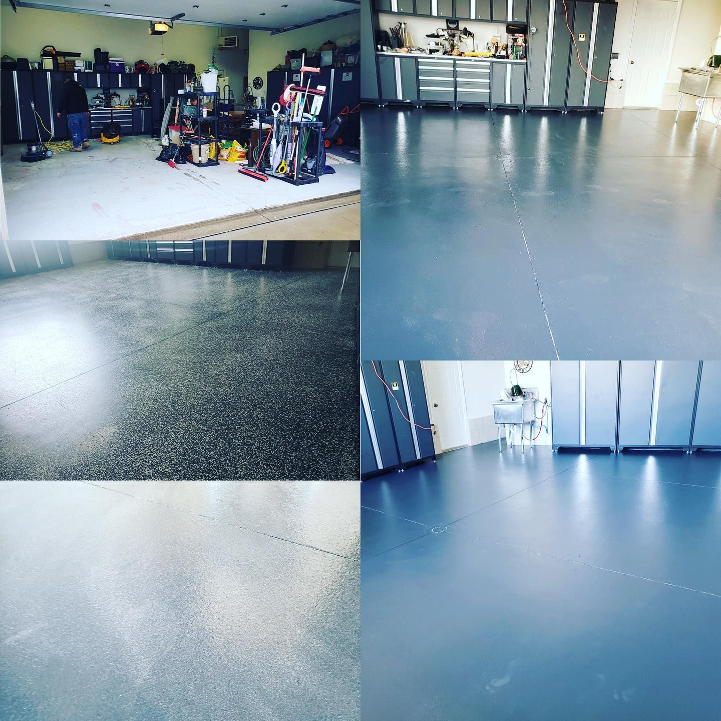 Combination metallic and solid color epoxy floor by 814 Epoxy and More
