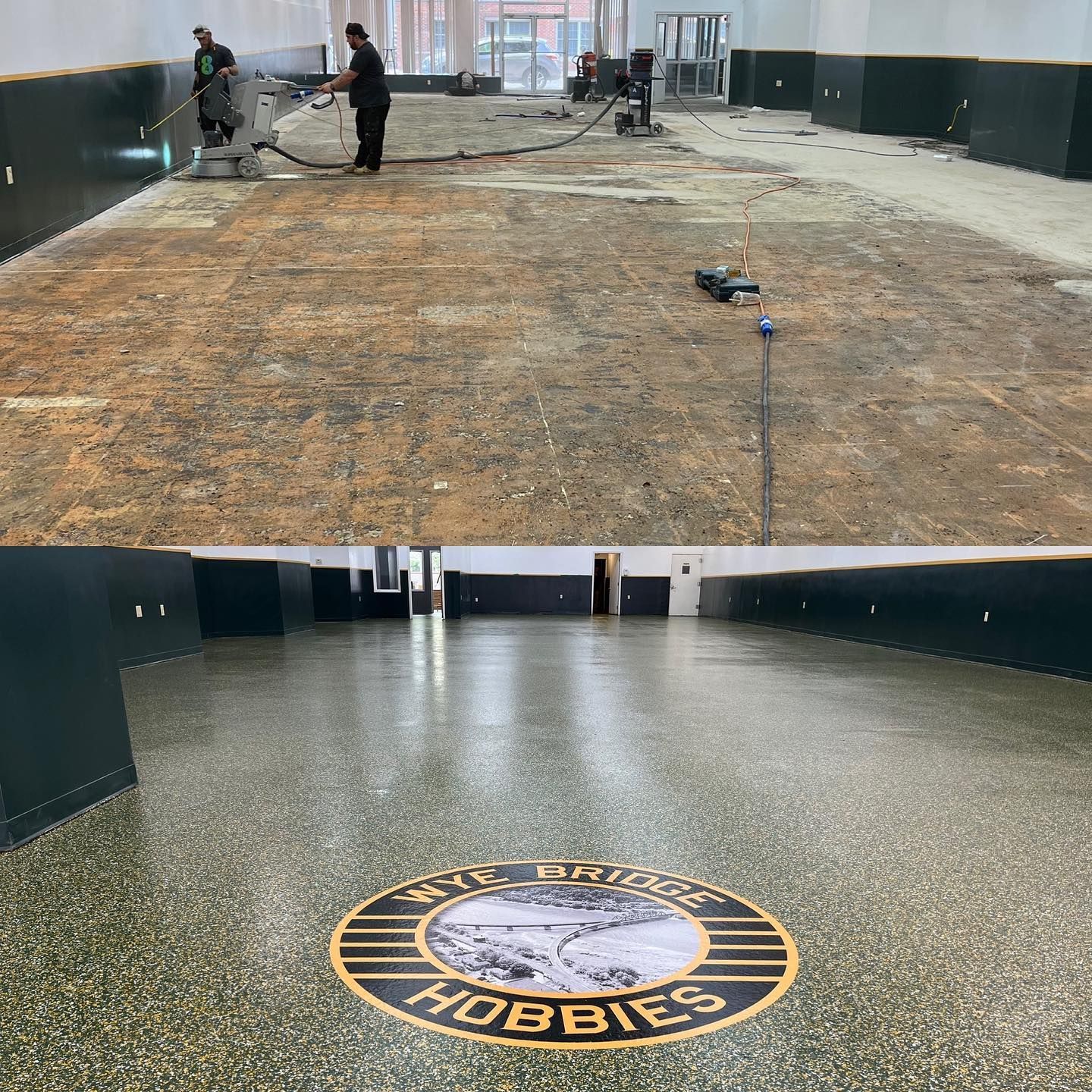 Epoxy flake garage floor project in Oil City, PA by 814 Epoxy and More