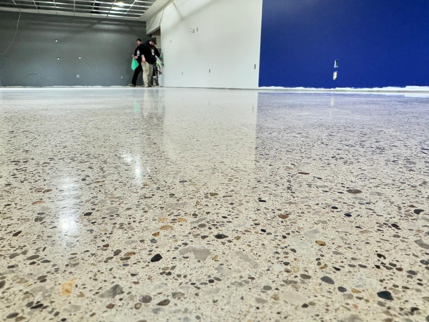 Polished concrete floor closeup texture by 814 Epoxy Erie PA