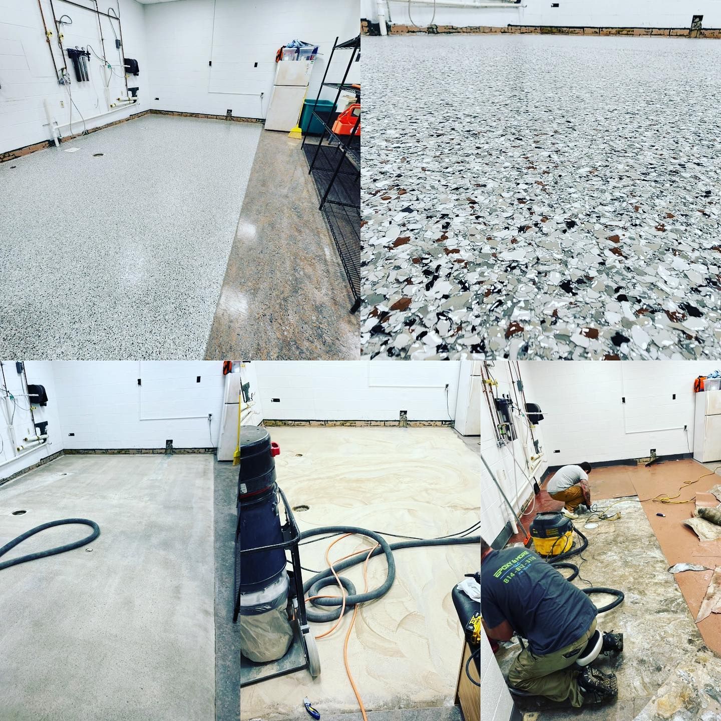 Concrete floor prep in commercial facility Erie PA 814 Epoxy project gallery