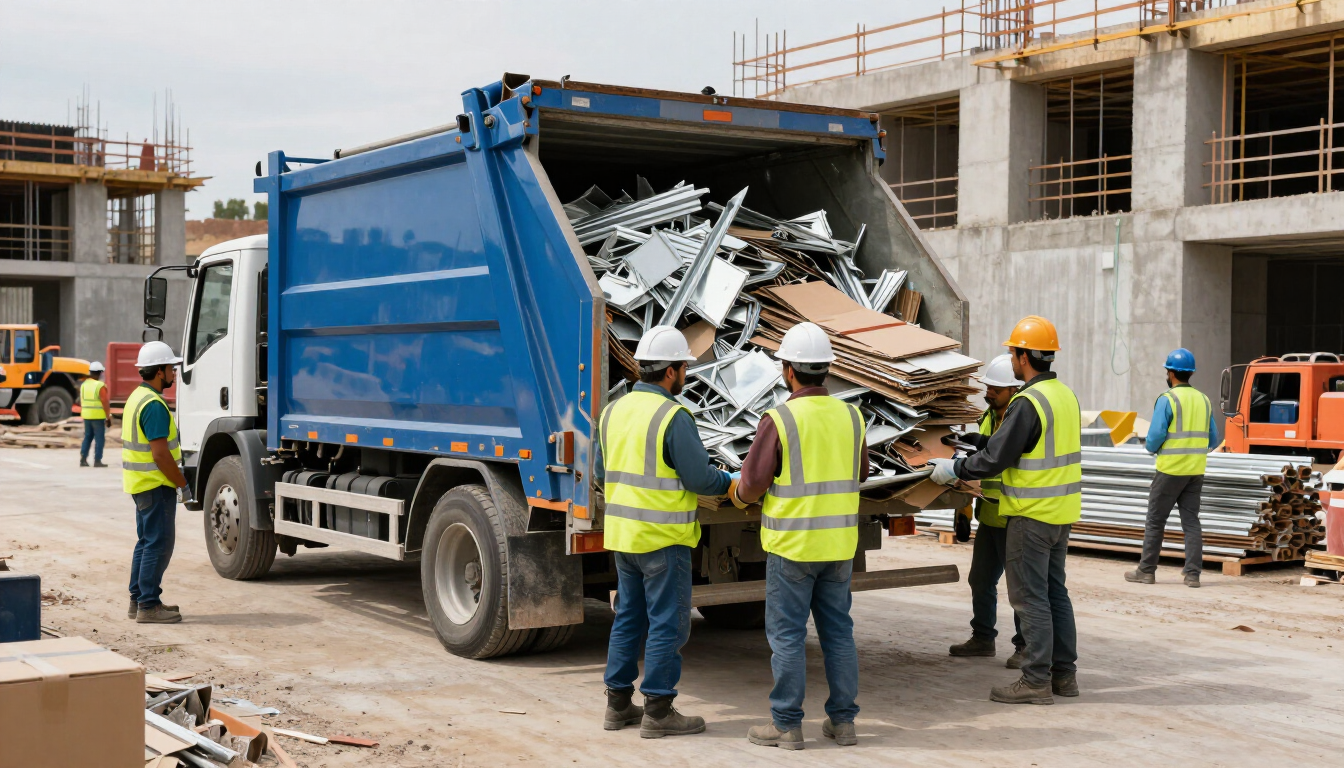 Gestión integral de residuos: transporte de materiales reciclables desde una empresa