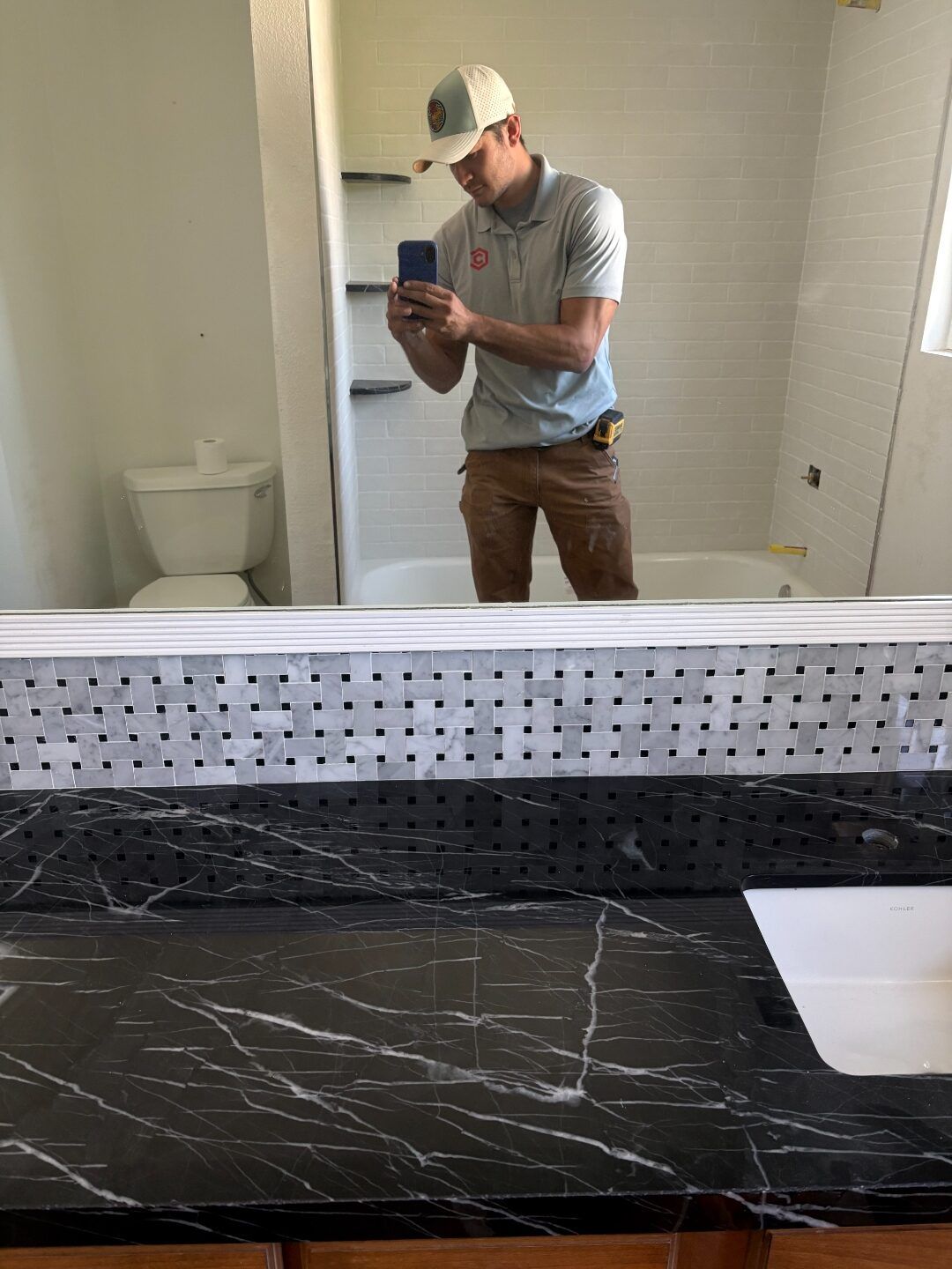 Center Home Improvement in-house crew on a La Jolla bathroom remodel project