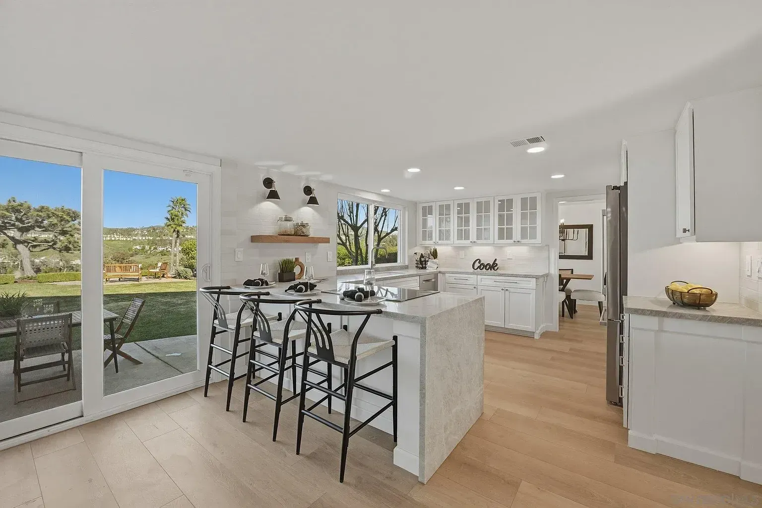 2644 La Costa whole home remodel by Center Home Improvement - kitchen with open shelving