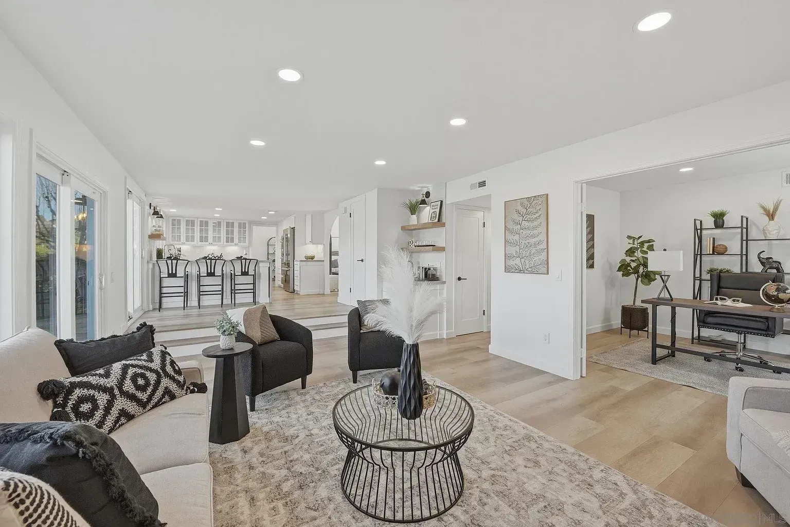 2644 La Costa whole home remodel by Center Home Improvement - living room with fireplace