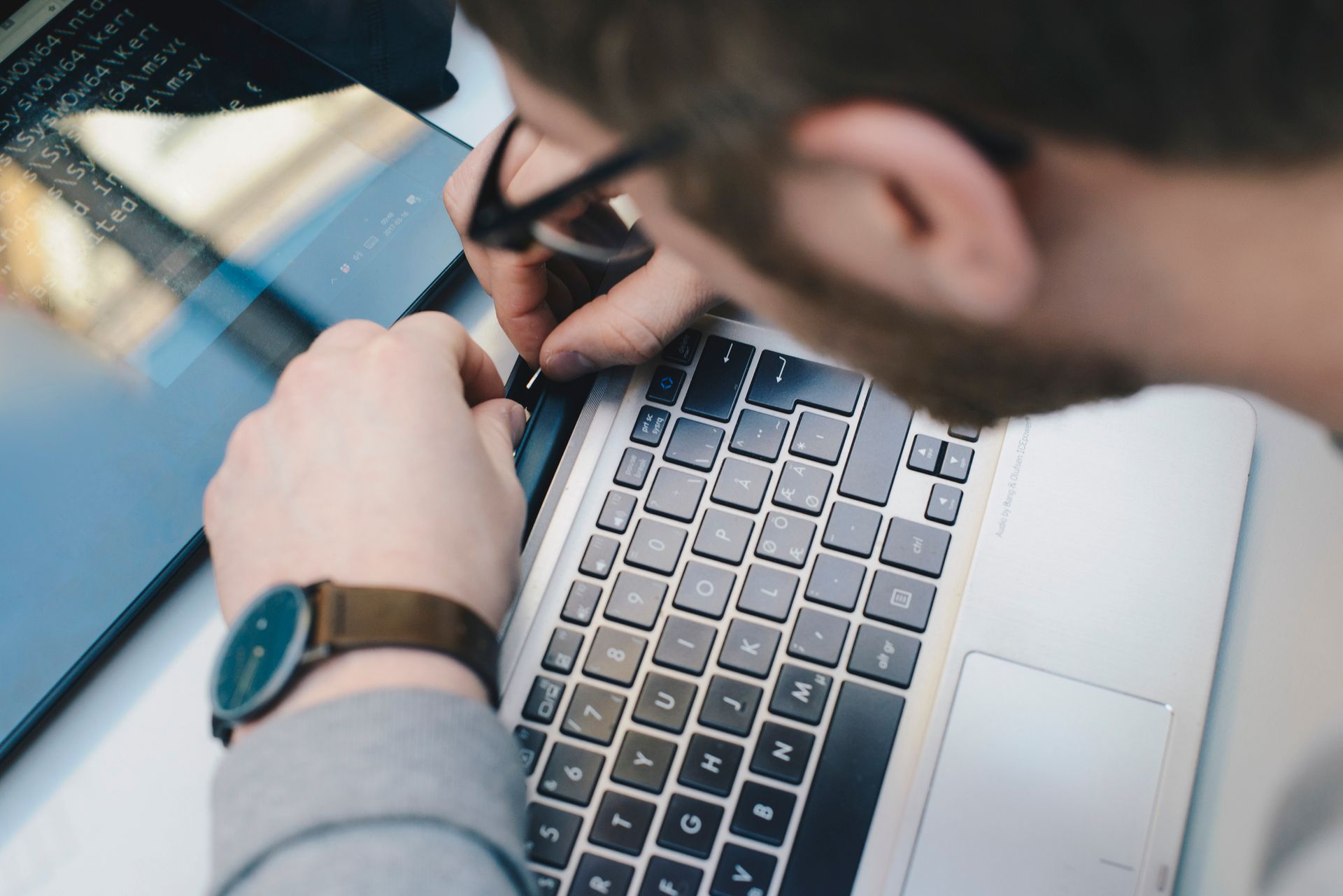 Man Fixing Laptop - Levin, NZ - BL MicroTek Ltd.