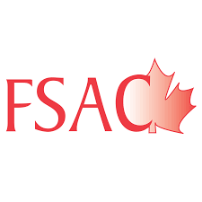 FSAC logo in red with a maple leaf symbol