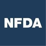 White “NFDA” text on a dark blue background.