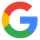 Google multicolored “G” logo on a white background