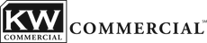 A black and white logo for kw commercial