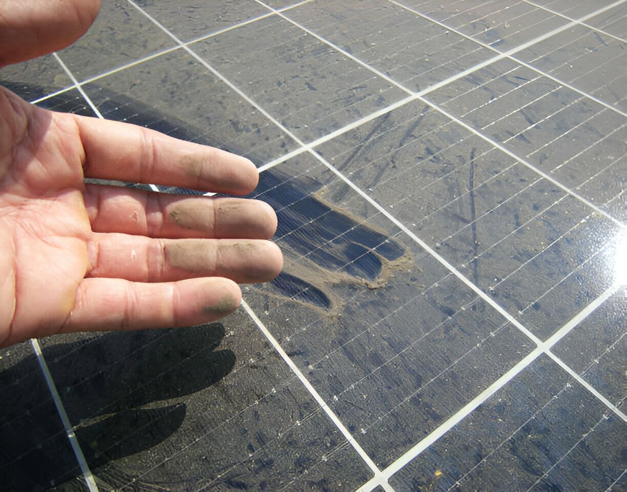 this Solar panels are really dusty 
