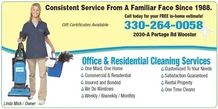 Cleaning service ad with yellow background