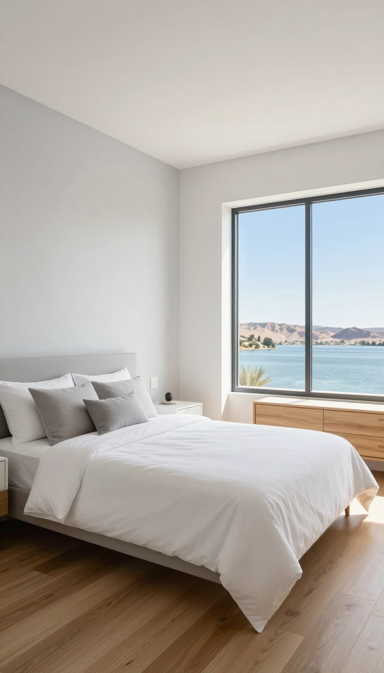 Airbnb turnover cleaning in Bullhead City: freshly made guest bedroom