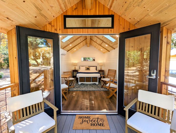 Spacious tents and heated beds