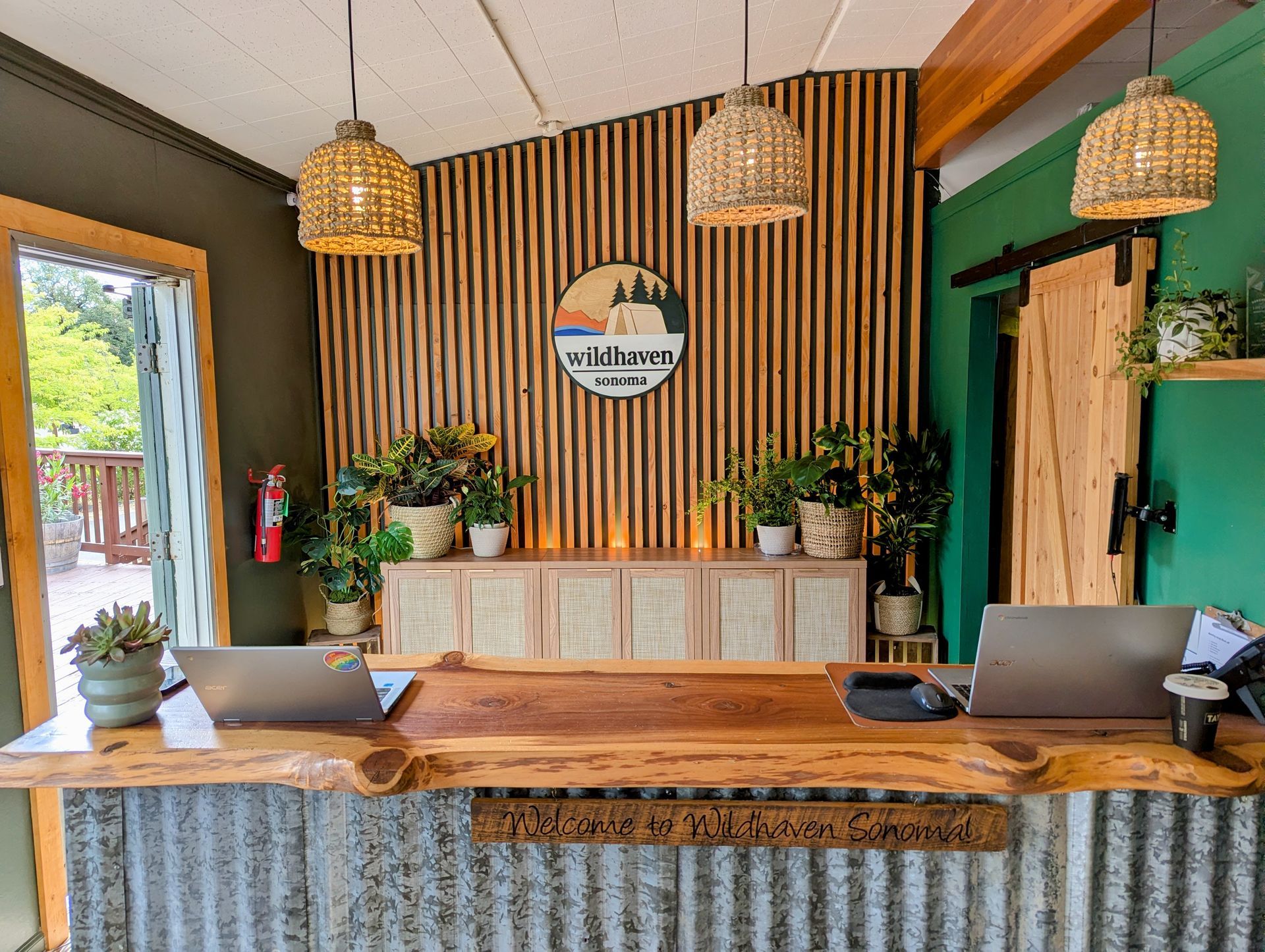 store with wine, beer, and camping necessities for sale