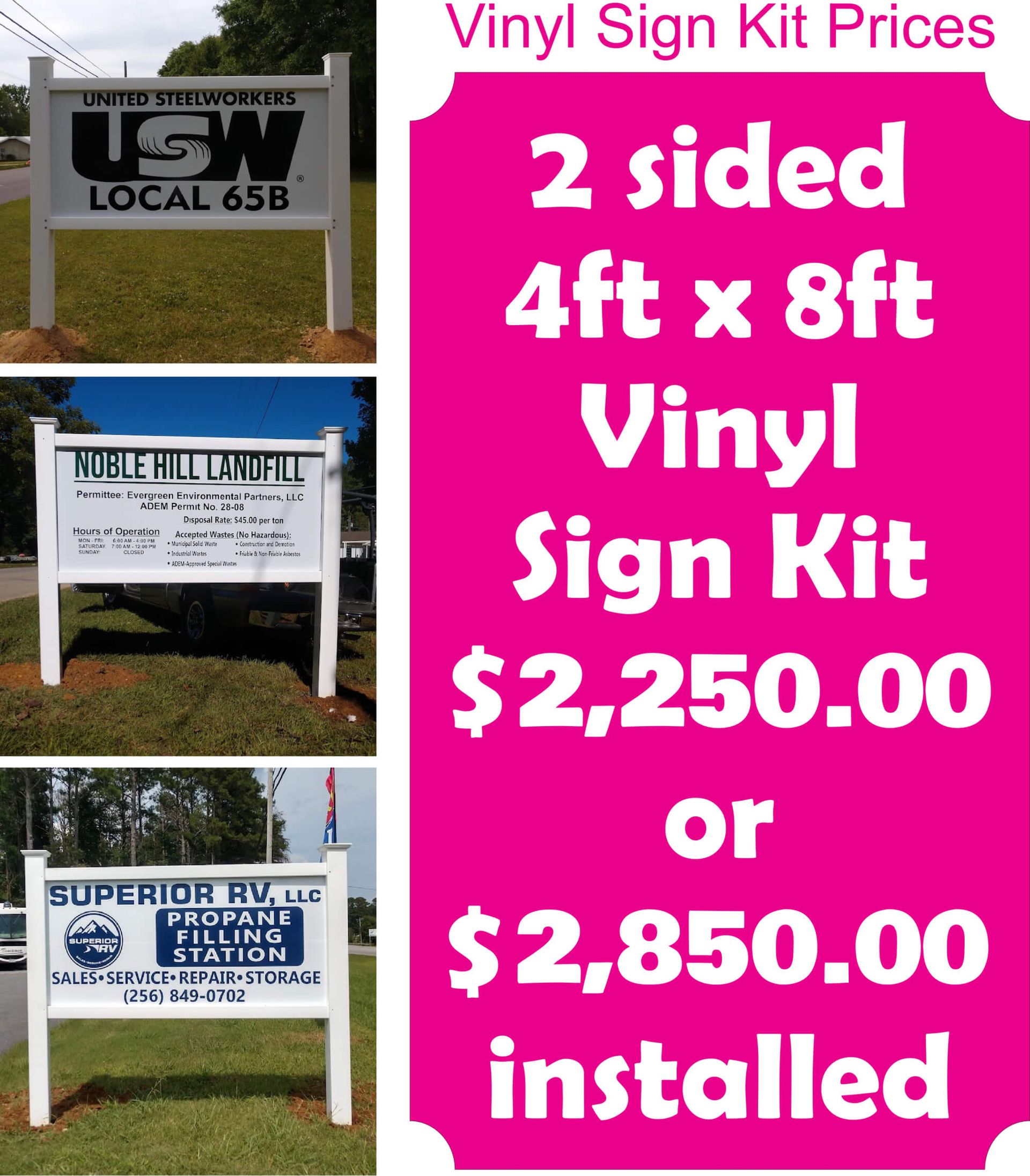 Vinyl Sign Kit Prices