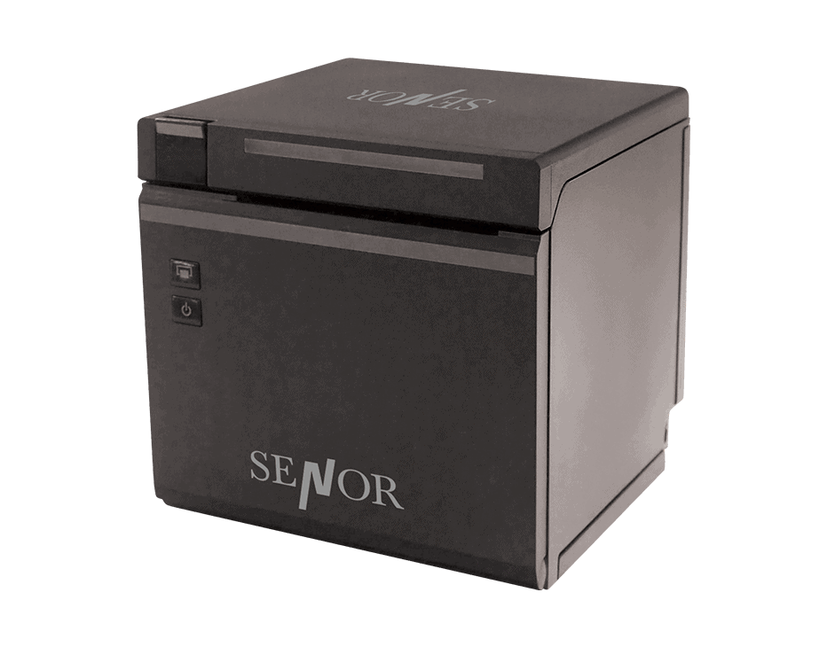 Black SENOR thermal receipt printer.
