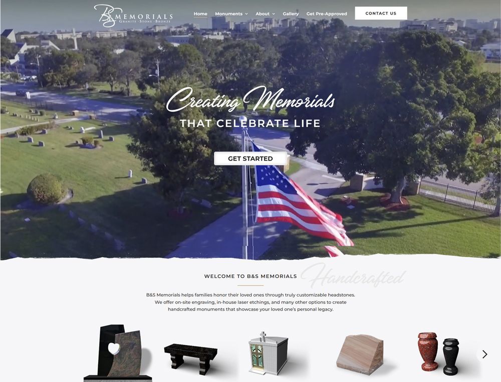 Website mockup screenshot