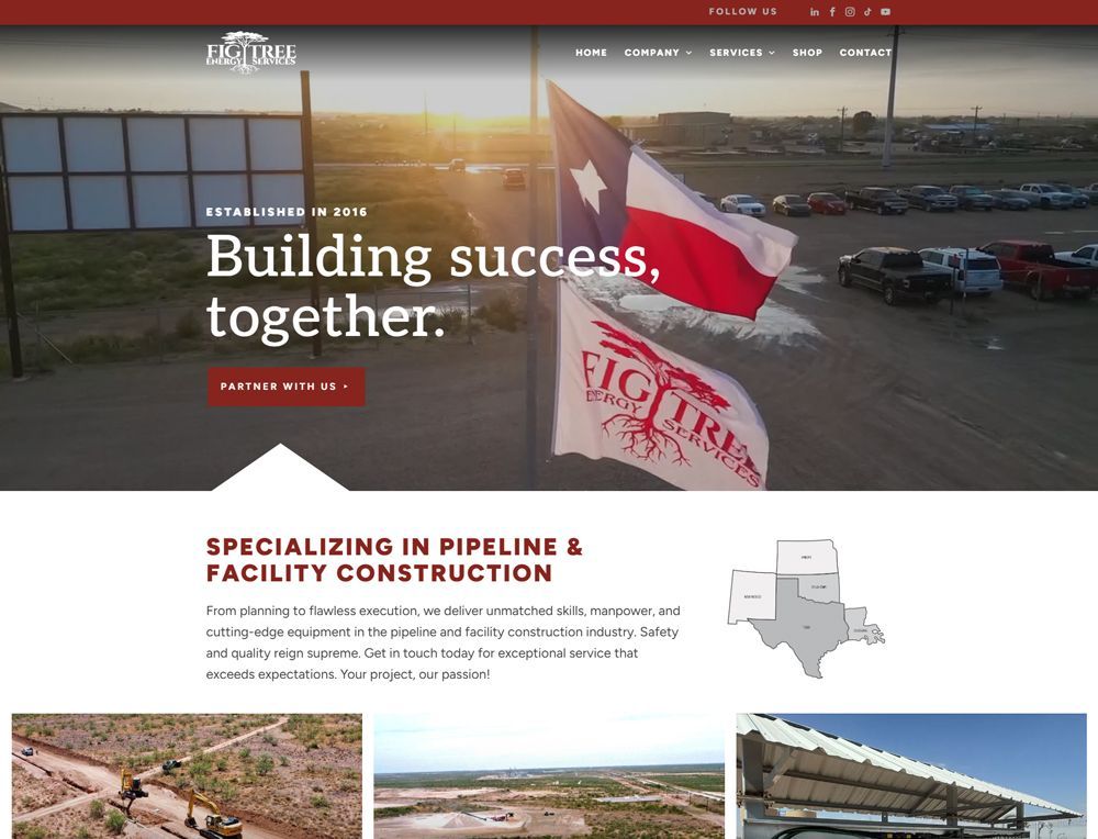 Website mockup screenshot
