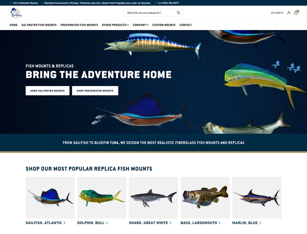 Website mockup screenshot