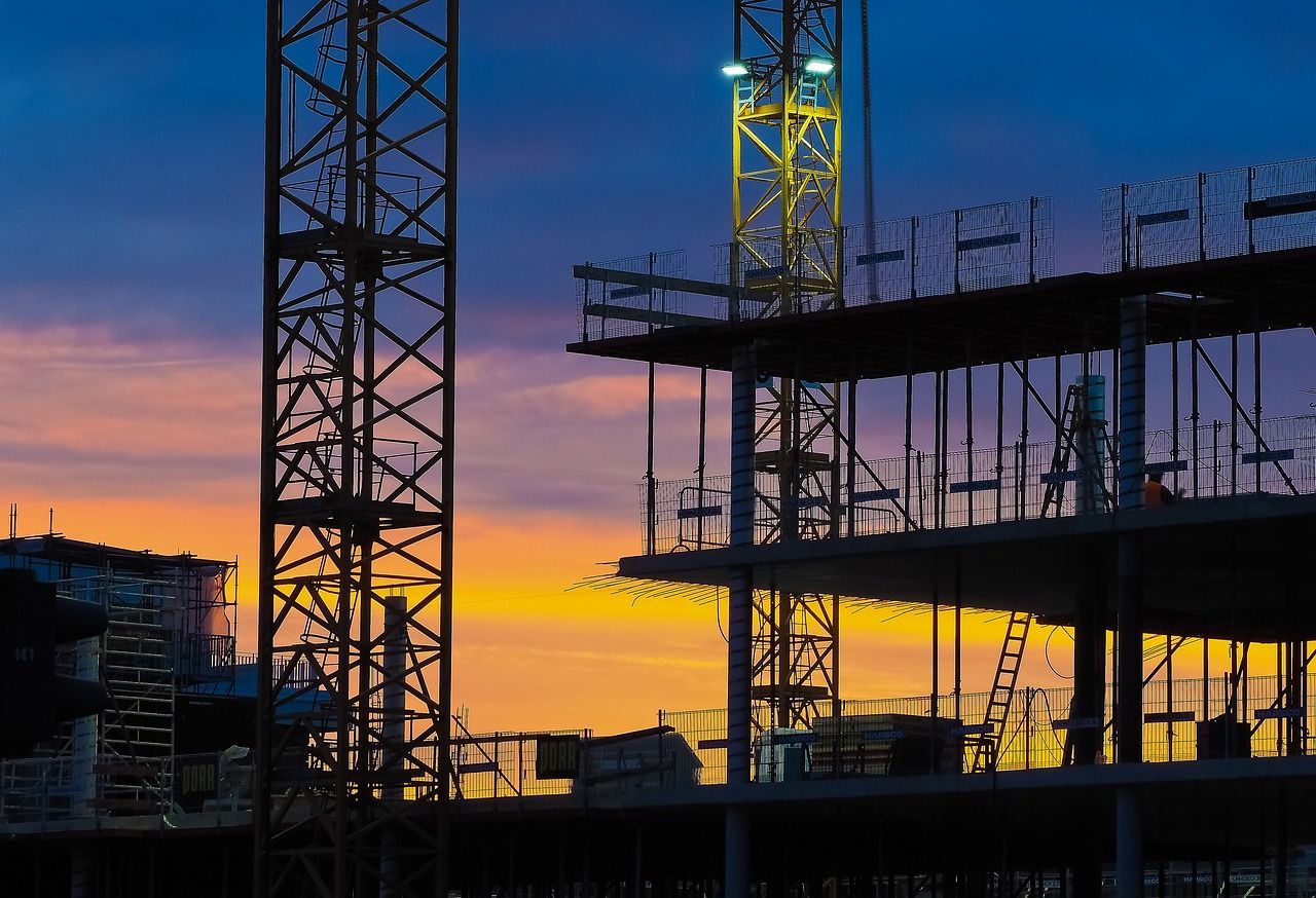 Industrial Construction work underway