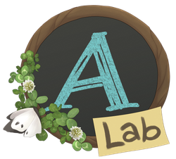 A chalkboard with the letter a on it