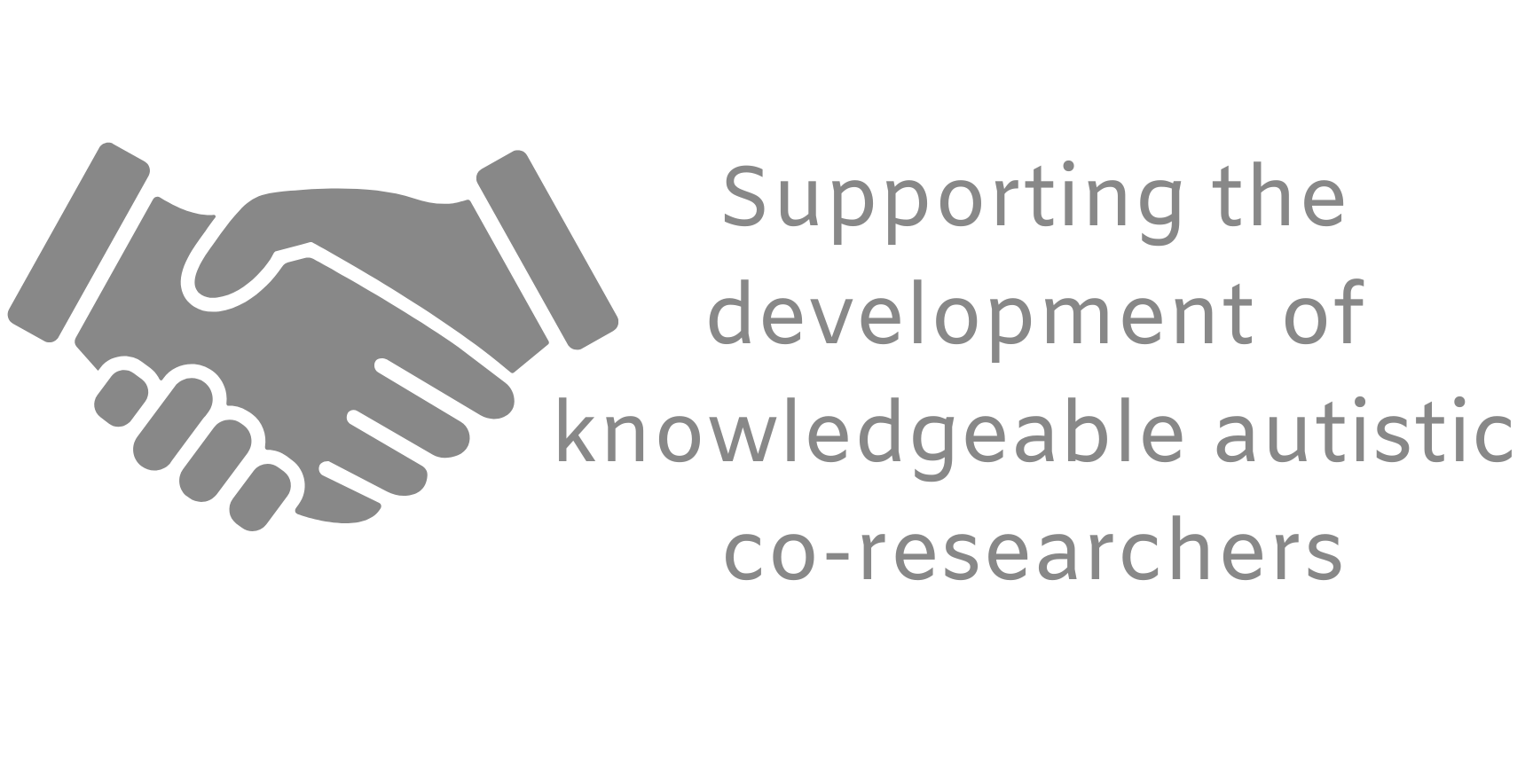 A logo for supporting the development of knowledgeable autistic co-researchers.