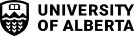 University of Alberta logo in black and white with crest and text