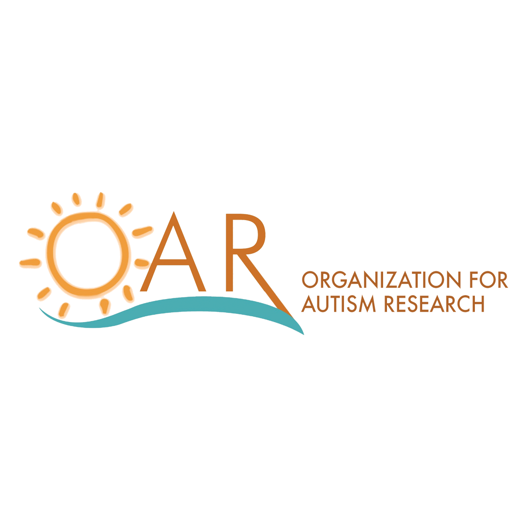 OAR logo with orange sun and teal wave, reading “Organization for Autism Research”