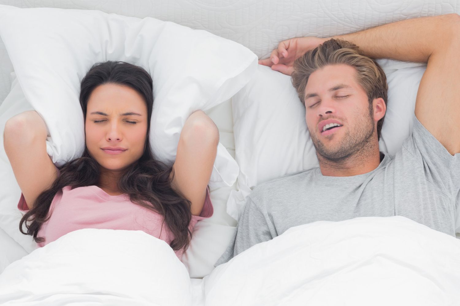 man snoring