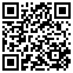 Black-and-white QR code with a central pattern.