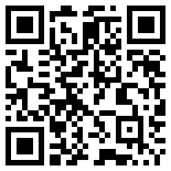Black-and-white QR code centered on a white background