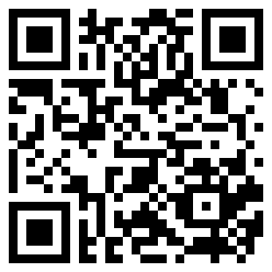 Black-and-white QR code square with three corner finder patterns