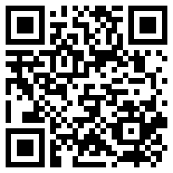 Black-and-white QR code with three large corner squares on a white background