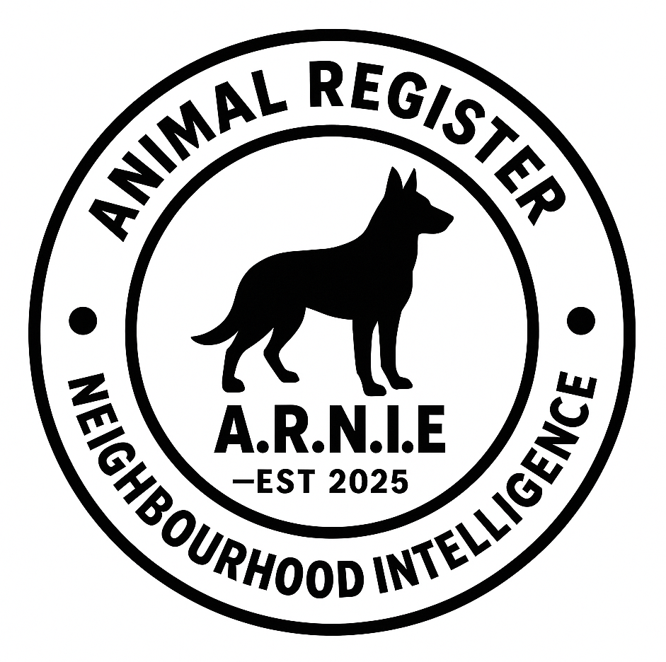 Animal Register Neighbourhood Intelligence A.R.N.I.E - EST 2025.