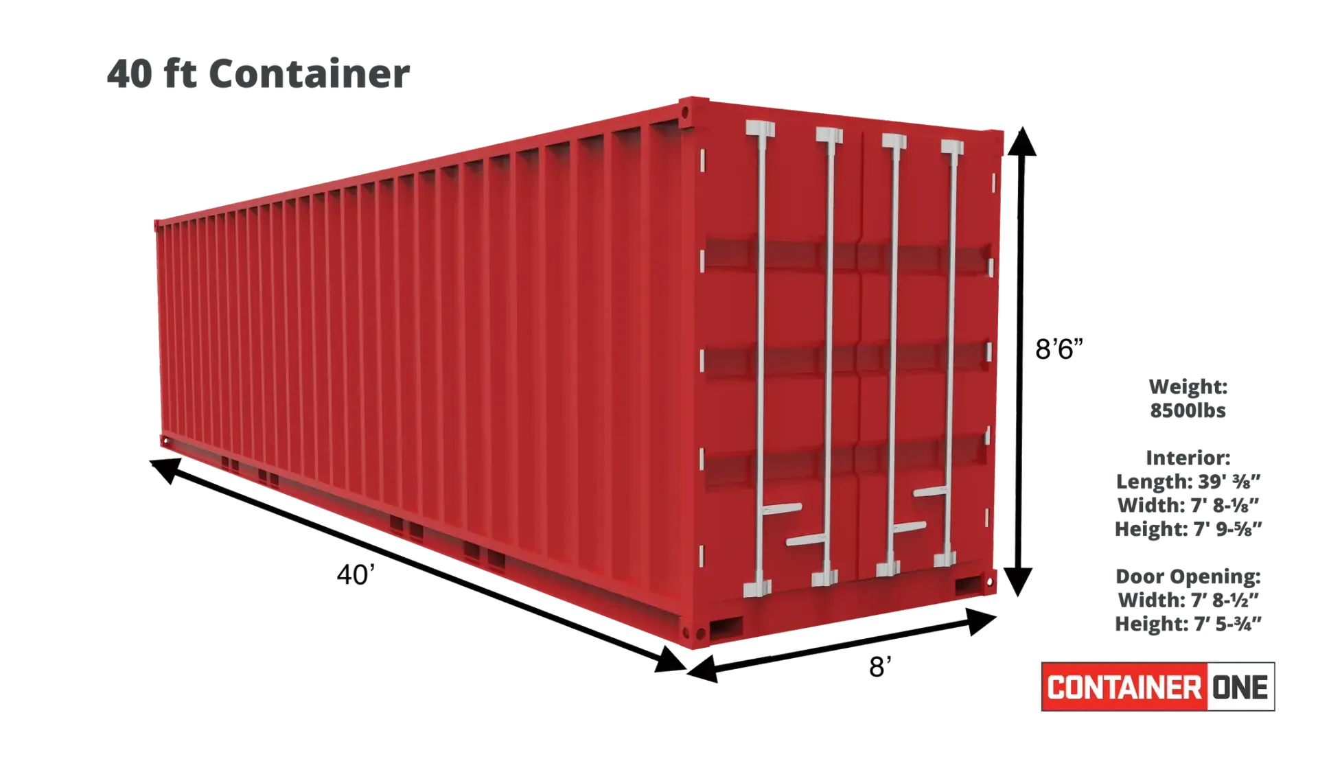 40 Foot Container Dimensions