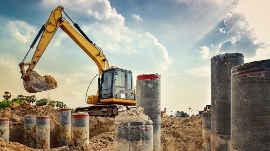 Heavy Machine Construction Site Soil Excavate For Foundation — Little Valley, NY — TRI R SERVICES