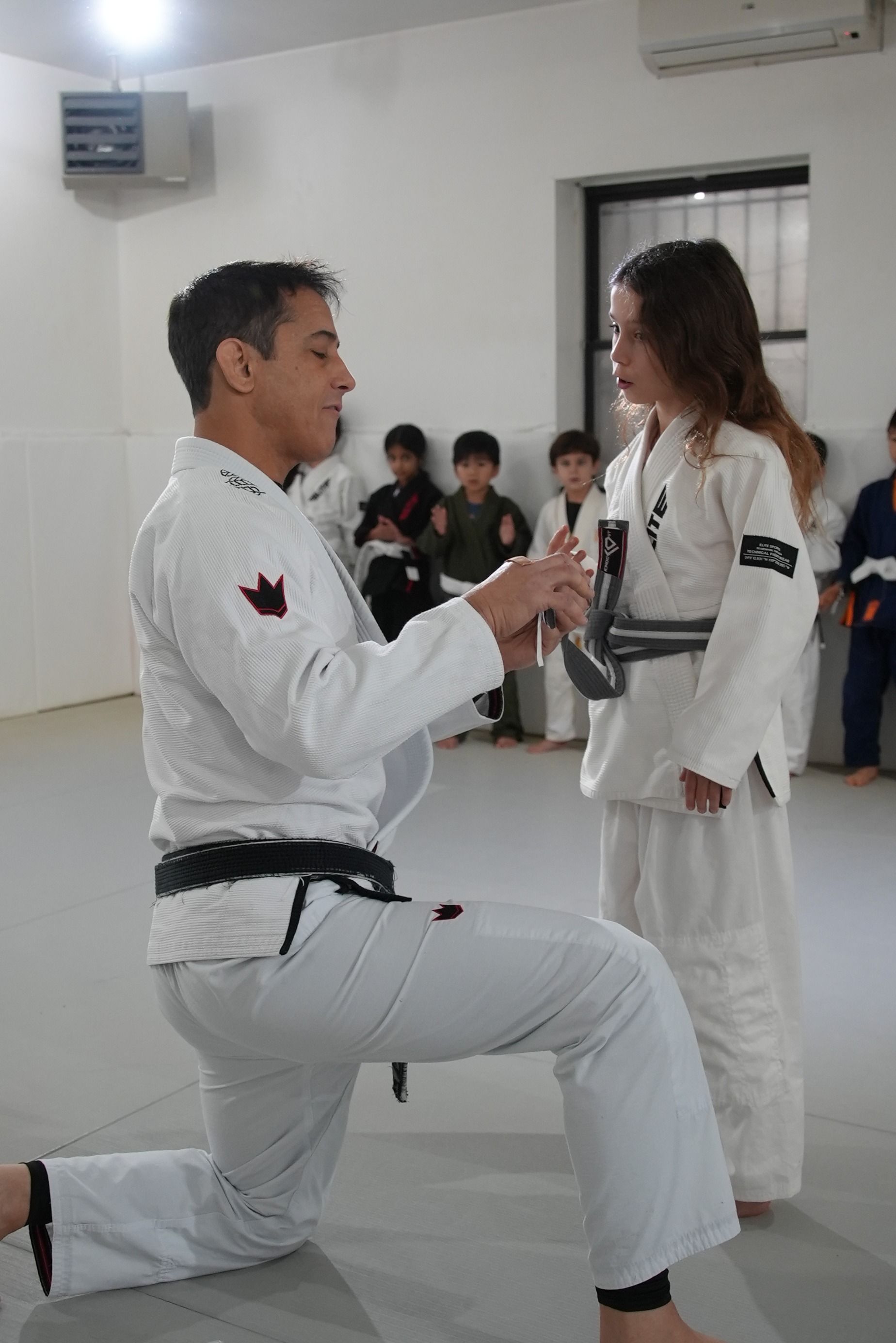 Kids practicing Youth Brazilian Jiu-Jitsu at Range Brazilian Jiu-Jitsu NYC in New York, NY to build confidence.