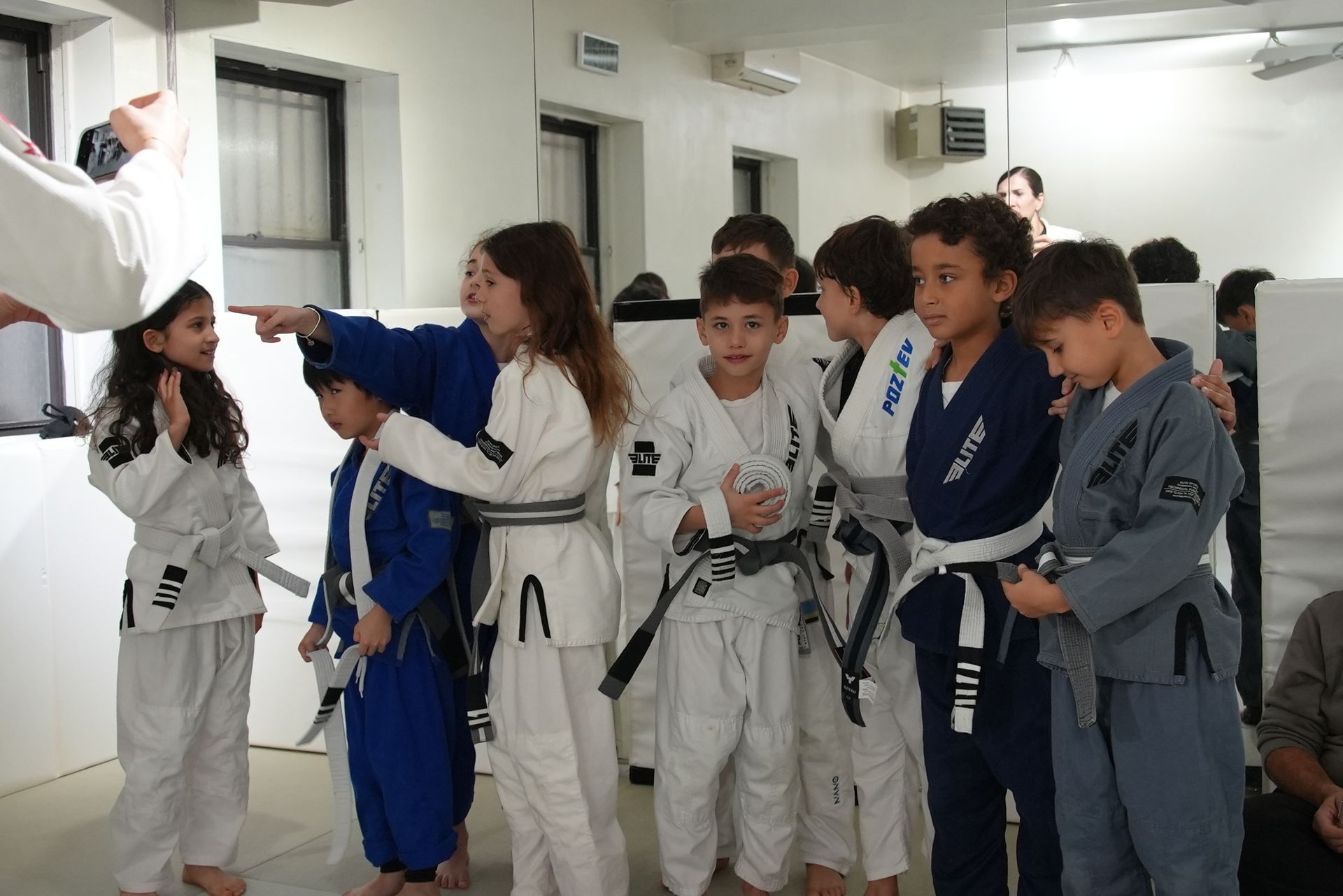 Kids practicing Youth Brazilian Jiu-Jitsu at Range Brazilian Jiu-Jitsu NYC in New York, building confidence and focus.