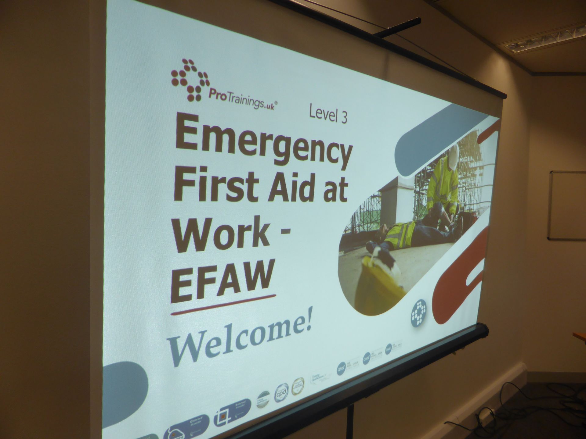 Learners taking part in practical Emergency First Aid at Work training