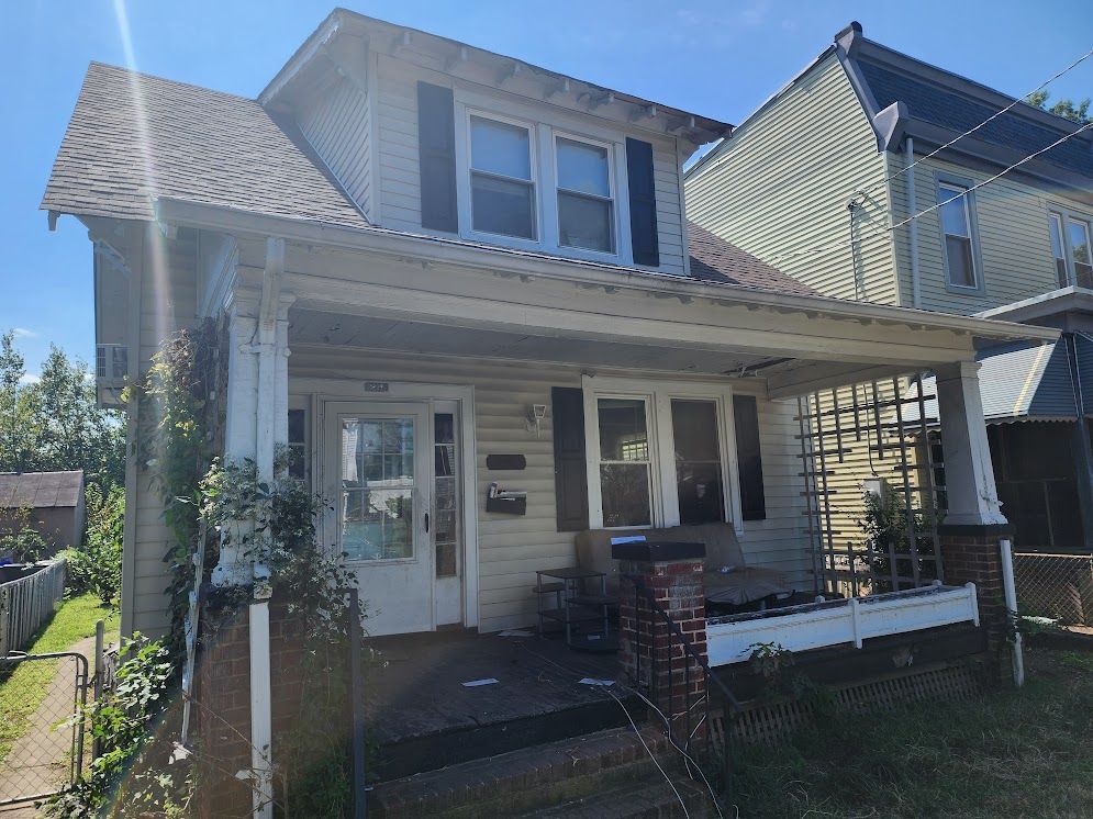 foreclosure house in beige