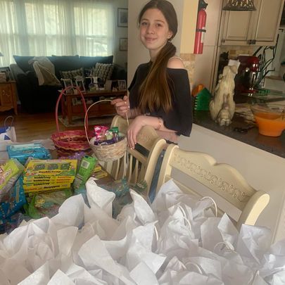woman packing bags