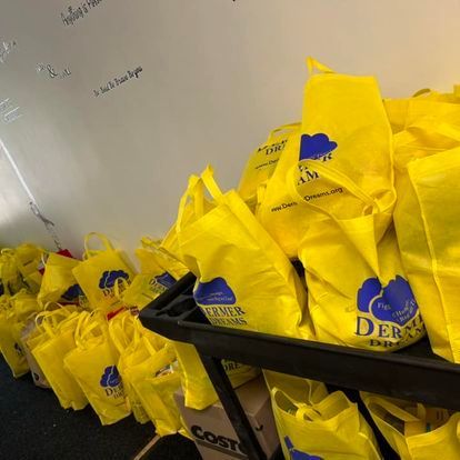 food bags stacked