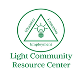 A logo for the light community resource center