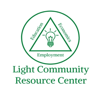 A logo for the light community resource center