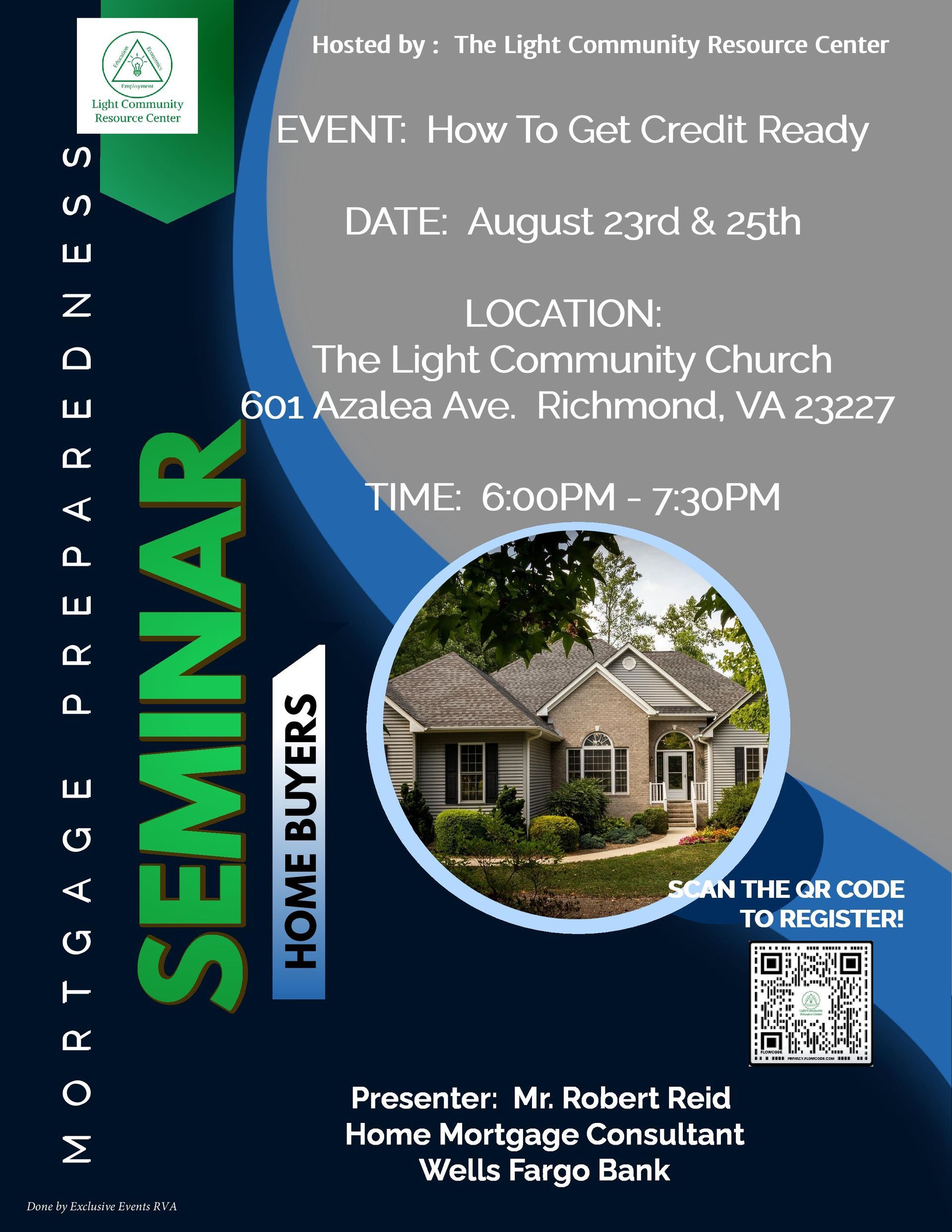 An advertisement for a seminar on how to get credit read for LCRC sponsored seminar.